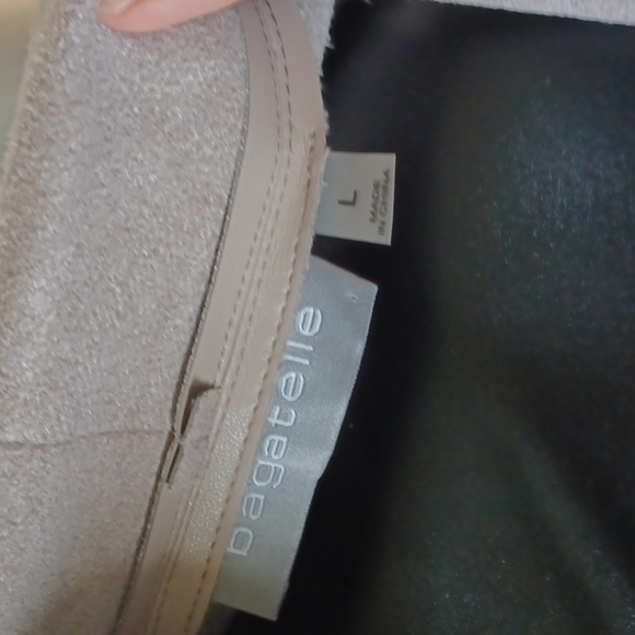 Bagatelle Anthropologie Waterfall Open Front Faux Leather Jacket Pink Size Large - Picture 4 of 6